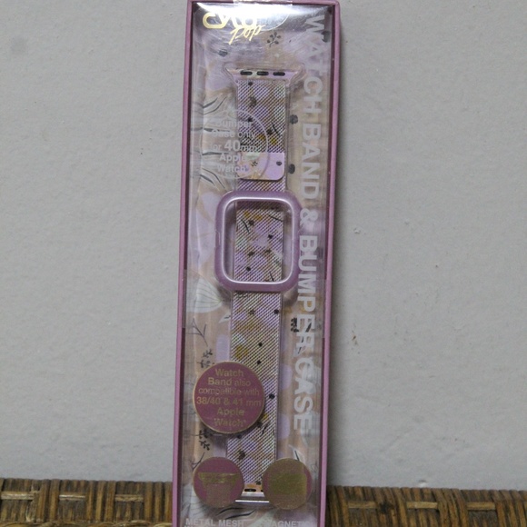 Cylo Pop.  Metal Mesh  Watch Band & Bumper Case. for Apple 41mm.  40mm.  38mm. - Picture 1 of 5